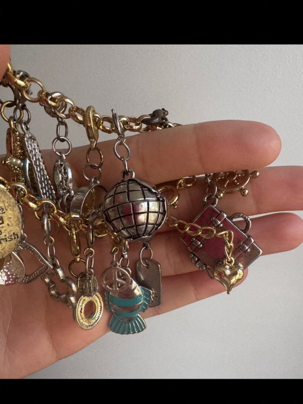 Vintage Two-Toned Charm Adorable Bracelet